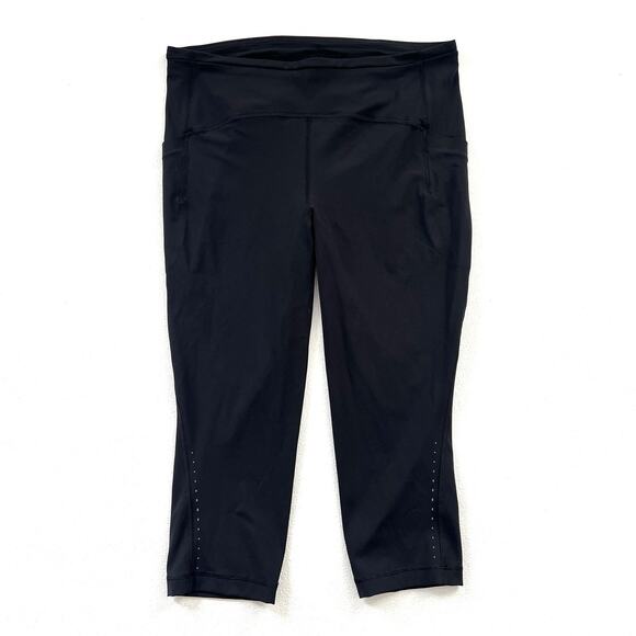Lululemon Women Solid Black Swift Speed High-Rise HR Crop 21" Pant W6BLHS 14 - Picture 1 of 10